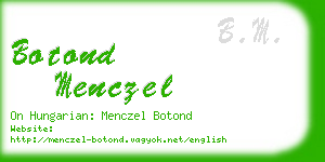 botond menczel business card